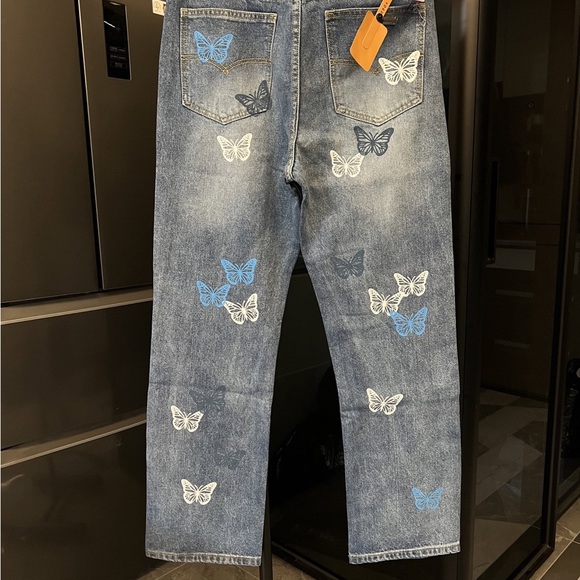 Chrome Hearts Other - Chrome Hearts Blue and White Butterfly Jeans